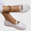Women's Slip-On with Gold Chain Detail Loafers