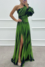 Women's Chic Striped One Shoulder Maxi Dress