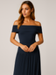 Women's Wedding Guest Pleated Maxi Dress