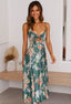 Women's Printed Wedding Guest Maxi Dress