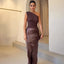 Women's Wedding Guest Dress One-Shoulder Evening Dress