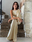 Women's Elegant Off-White Wedding Guest Maxi Dress