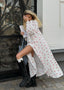 Women's Hearts Embroidered Shirt Dress
