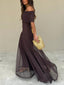 Women's Off Shoulder Maxi Dress