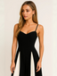 Women Wedding Guest Black & White Maxi Dress