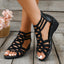 Women's Beaded Cutout Gladiator Wedge Sandals