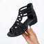 Women's Beaded Cutout Gladiator Wedge Sandals