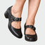 Women's Classic Round-Toe Buckle Strap Low-Heel Mary Jane Pumps