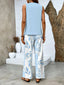 Women's Elegant Layered Wide Leg Two Piece Summer Set