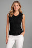 Women’s Elegant Sleeveless Embellished Floral Blouse