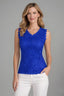 Women’s Elegant Sleeveless Embellished Floral Blouse