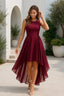 Women's Elegant Wedding Guest High Low Midi Dress