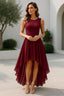 Women's Elegant Wedding Guest High Low Midi Dress
