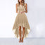 Women's Elegant Wedding Guest High Low Midi Dress