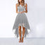 Women's Elegant Wedding Guest High Low Midi Dress