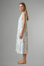 Women's Leaf Print Round Neck Midi Dress