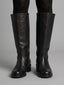 Women's Mid-Calf Square-Toe Pull-On Low Block-Heel Western Boots