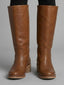 Women's Mid-Calf Square-Toe Pull-On Low Block-Heel Western Boots