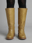Women's Mid-Calf Square-Toe Pull-On Low Block-Heel Western Boots