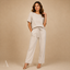Women's Relaxed Short-Sleeve Top Trousers Two-Piece Set