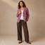 Women's Relaxed Three-Button Notch-Lapel Lightweight Blazer Jacket