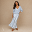 Women's Relaxed V-Neck Sweater and Flowy Maxi Skirt Two-Piece Set