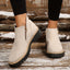 Women's Side-Zip with Low Block Heel and Chunky Lug Sole Ankle Boots
