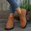 Women's Side-Zip with Low Block Heel and Chunky Lug Sole Ankle Boots