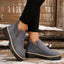 Women's Side-Zip with Low Block Heel and Chunky Lug Sole Ankle Boots