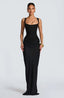 Women's Structured Corset Maxi Dress