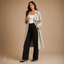 Women's Structured Double-Button Lapel Full-Length Trench Coat