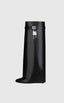 Women's Tall-Shaft with Padlock Buckle Detail and Low Heel Boots