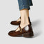 Women's Vintage Brogue T-Bar Buckle Round-Toe Mary Jane Flat Shoes