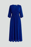 Women's Wedding Guest Ruched Waist V-Neck Maxi Dress
