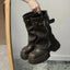 Women’s Biker Buckle Chunky Boots