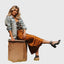 Women's Double Buckle Stacked Heel Sandals