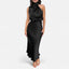Women’s Elegant Mock Neck Sleeveless Maxi Dress