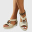 Women's Glitter O-Ring Ankle Strap Espadrille Platform Sandals