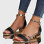 Women's Glittered Ankle Strap Heeled Sandals
