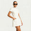 Women's Pearl Trim Pocket Detail Mini Dress