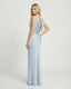 Women's Wedding Guest Cowl Neck Sleeveless Flowy Maxi Dress