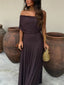 Women's Wedding Guest Off Shoulder Chiffon Maxi Dress