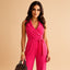 Women's Wide Leg Wrap Summer Jumpsuit