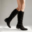 Comfortable Knee High Faux Suede Boots for Women