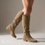 Comfortable Knee High Faux Suede Boots for Women