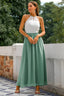 Women's Wedding Guest Halter Maxi Dress