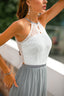 Women's Wedding Guest Halter Maxi Dress