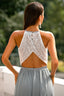 Women's Wedding Guest Halter Maxi Dress